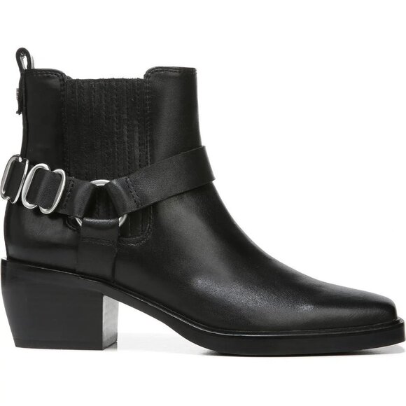 Sam Edelman Bellamie Leather Ankle Boots Black - Picture 8 of 11